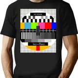 Testival No Signal Tv Test Screen Minimalist Graphic T-Shirt - Unisex Streetwear Tee - Black