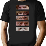 The Burbs Stare - Staredown Collage T-Shirt for Men & Women, T-Shirts Graphic Tee - Black