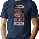 The Burbs Stare - Staredown Collage T-Shirt for Men & Women, T-Shirts Graphic Tee - Navy