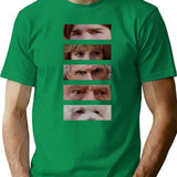 The Burbs Stare - Staredown Collage T-Shirt for Men & Women, T-Shirts Graphic Tee - Green