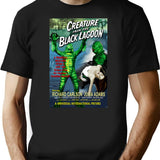The Creature From The Black Lagoon Retro Style T-Shirt for Men & Women, T-Shirts Graphic Tee - Black