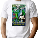 The Creature From The Black Lagoon Retro Style T-Shirt for Men & Women, T-Shirts Graphic Tee - White