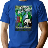 The Creature From The Black Lagoon Retro Style T-Shirt for Men & Women, T-Shirts Graphic Tee - Blue