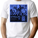The Cthulhu Poster T-Shirt for Men & Women, T-Shirts Graphic Tee - White