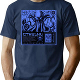 The Cthulhu Poster T-Shirt for Men & Women, T-Shirts Graphic Tee - Navy