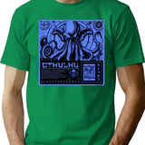 The Cthulhu Poster T-Shirt for Men & Women, T-Shirts Graphic Tee - Green