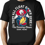 The Dancing Clown T-Shirt for Men & Women, T-Shirts Graphic Tee - Black