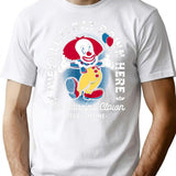 The Dancing Clown T-Shirt for Men & Women, T-Shirts Graphic Tee - White