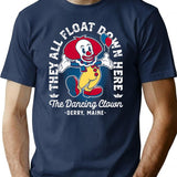 The Dancing Clown T-Shirt for Men & Women, T-Shirts Graphic Tee - Navy