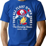 The Dancing Clown T-Shirt for Men & Women, T-Shirts Graphic Tee - Blue