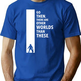 The Dark Tower - Worlds White T-Shirt for Men & Women, T-Shirts Graphic Tee - Blue