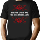 The Dice Giveth And Taketh Away - Narrator T-Shirt for Men & Women, T-Shirts Graphic Tee - Black