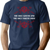 The Dice Giveth And Taketh Away - Narrator T-Shirt for Men & Women, T-Shirts Graphic Tee - Navy