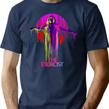 The Exorcist Neon T-Shirt for Men & Women, T-Shirts Graphic Tee - Navy