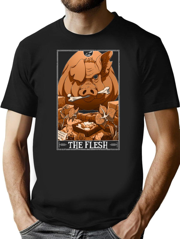 The Flesh Tarotesque - (Dark) T-Shirt for Men & Women, T-Shirts Graphic Tee - Black