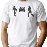 The Getaway Minimalist Graphic T-Shirt - Unisex Streetwear Tee - White