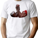 The Handshake (Predator) T-Shirt for Men & Women, T-Shirts Graphic Tee - White