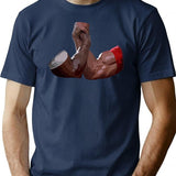 The Handshake (Predator) T-Shirt for Men & Women, T-Shirts Graphic Tee - Navy