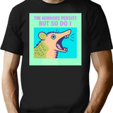 The Horrors Persist But So Do I Possum Pop Art Neon Green T-Shirt for Men & Women, T-Shirts Graphic Tee - Black