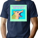 The Horrors Persist But So Do I Possum Pop Art Neon Green T-Shirt for Men & Women, T-Shirts Graphic Tee - Navy