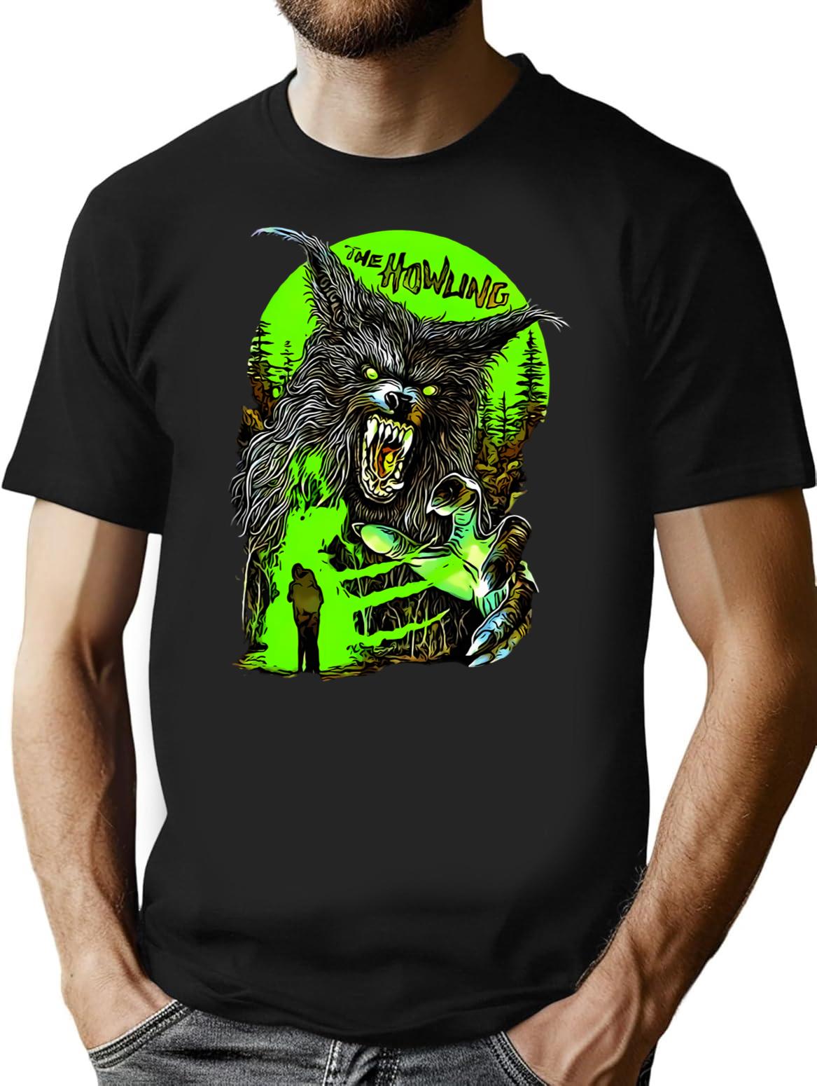 The Howling T-Shirt for Men & Women, T-Shirts Graphic Tee - Black