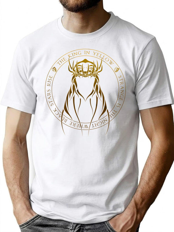 The King In Yellow Sigil (Yellow Sign) T-Shirt for Men & Women, T-Shirts Graphic Tee - White