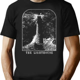 The Lighthouse T-Shirt for Men & Women, T-Shirts Graphic Tee - Black