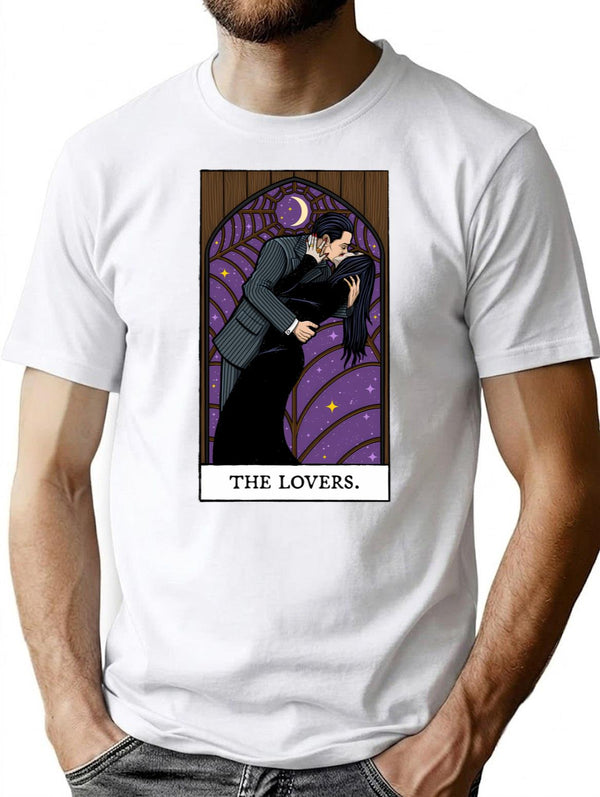 The Lovers Tarot Card T-Shirt for Men & Women, T-Shirts Graphic Tee - White