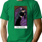 The Lovers Tarot Card T-Shirt for Men & Women, T-Shirts Graphic Tee - Green