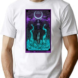 The Morrigan Death Tarot Card T-Shirt for Men & Women, T-Shirts Graphic Tee - White