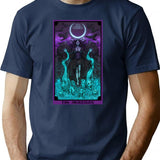 The Morrigan Death Tarot Card T-Shirt for Men & Women, T-Shirts Graphic Tee - Navy