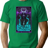The Morrigan Death Tarot Card T-Shirt for Men & Women, T-Shirts Graphic Tee - Green