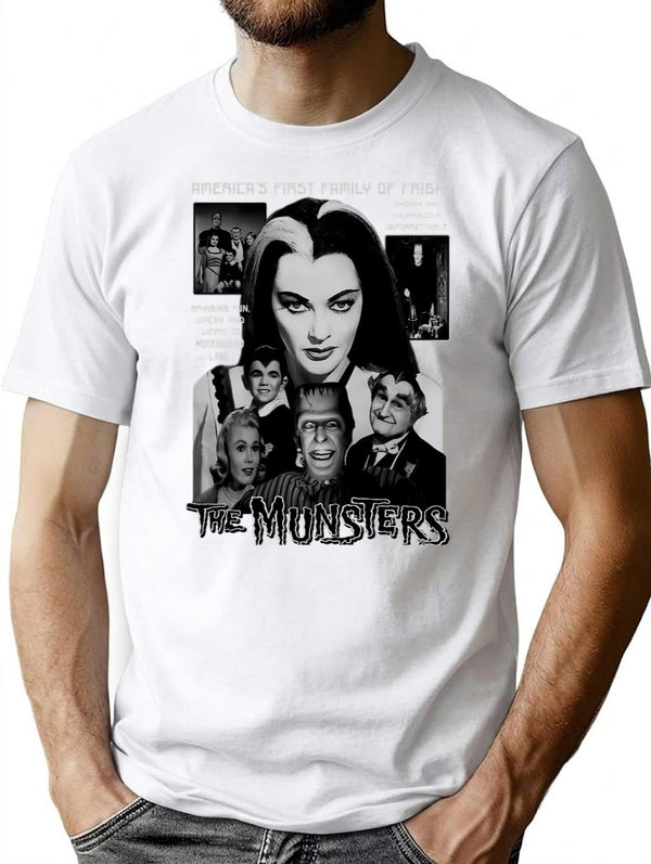 The Munsters - America'S First Family Of Fright T-Shirt for Men & Women, T-Shirts Graphic Tee - White