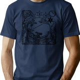 The Philosopher T-Shirt for Men & Women, T-Shirts Graphic Tee - Navy