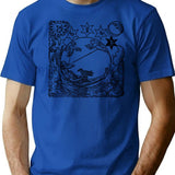 The Philosopher T-Shirt for Men & Women, T-Shirts Graphic Tee - Blue