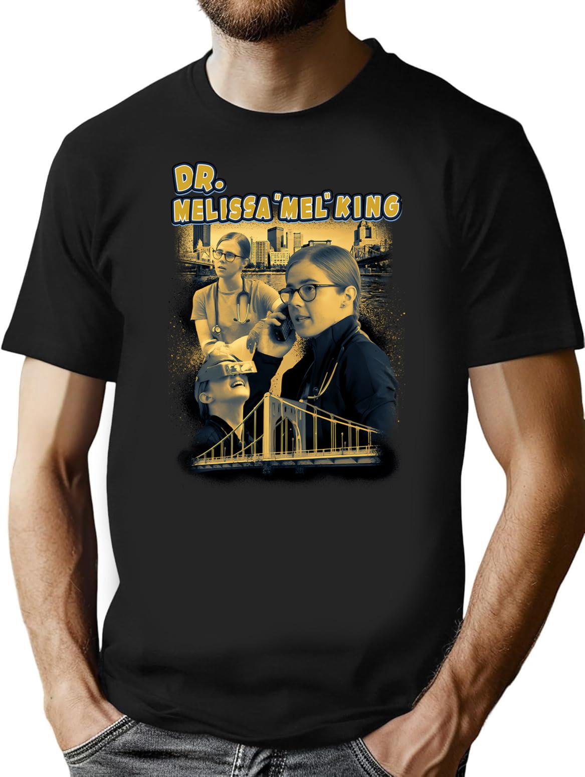 The Pitt Dr. Melissa Mel King Minimalist Graphic T-Shirt - Unisex Streetwear Tee - Black