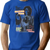 The Rocky Horror Picture Show Frank Magazine Cover T-Shirt for Men & Women, T-Shirts Graphic Tee - Blue
