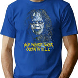 Theexorcistreganmacneildesign T-Shirt for Men & Women, T-Shirts Graphic Tee - Blue