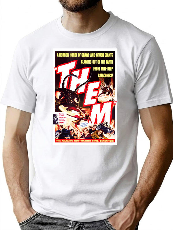 Them T-Shirt for Men & Women, T-Shirts Graphic Tee - White