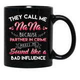 They Call Me Nana Mothers Day Black Gift Coffee Mug - Black