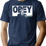 They Live Obey T-Shirt for Men & Women, T-Shirts Graphic Tee - Navy