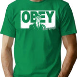 They Live Obey T-Shirt for Men & Women, T-Shirts Graphic Tee - Green