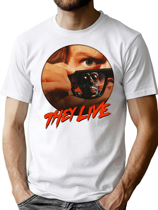 They Live T-Shirt for Men & Women, T-Shirts Graphic Tee - White