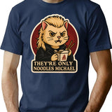 Theyre Only Noodles Michael T-Shirt for Men & Women, T-Shirts Graphic Tee - Navy