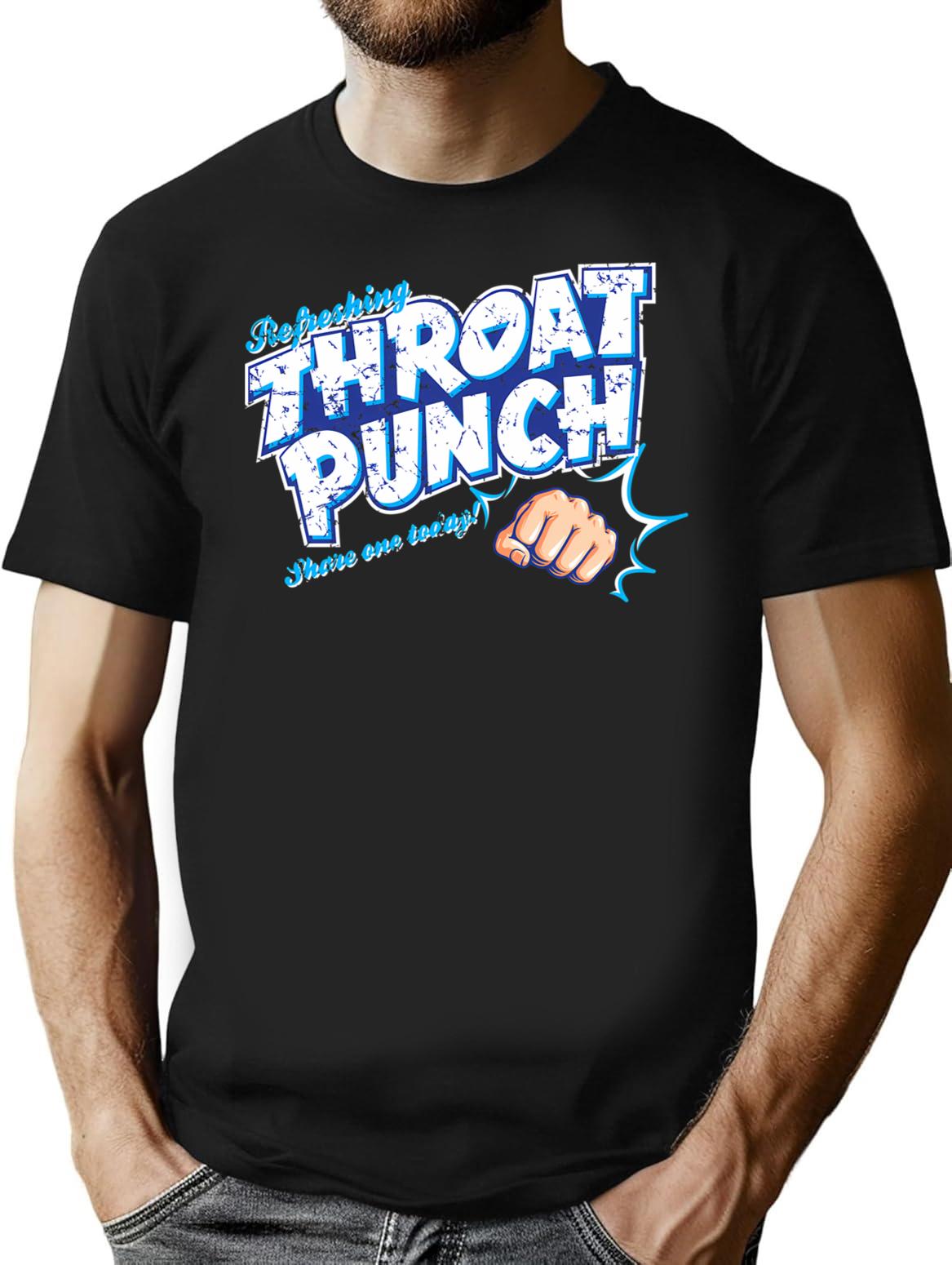 Throat Punch Minimalist Graphic T-Shirt - Unisex Streetwear Tee - Black