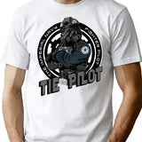 Tie Pilot Crest T-Shirt for Men & Women, T-Shirts Graphic Tee - White