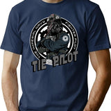 Tie Pilot Crest T-Shirt for Men & Women, T-Shirts Graphic Tee - Navy