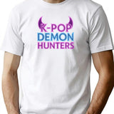 Title K-Pop Demon Hunters Icon Of Neon Power T-Shirt for Men & Women, T-Shirts Graphic Tee - White