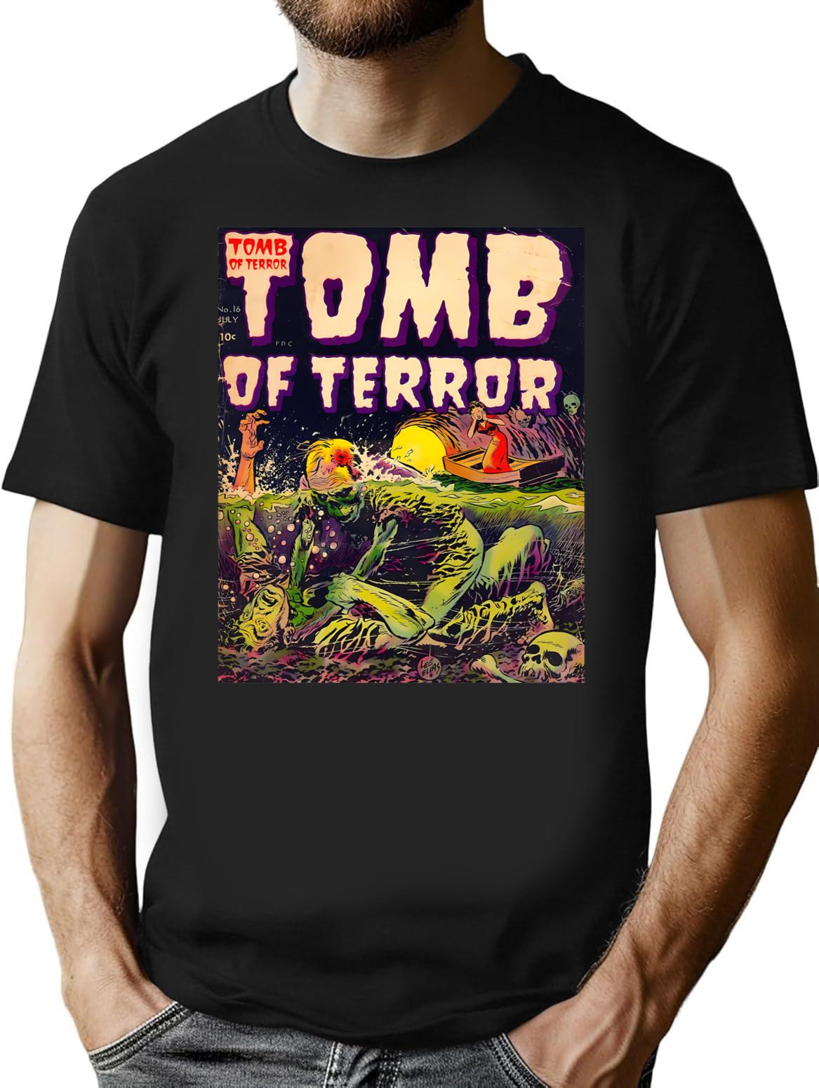 Tomb Of Terror No.16 T-Shirt for Men & Women, T-Shirts Graphic Tee - Black