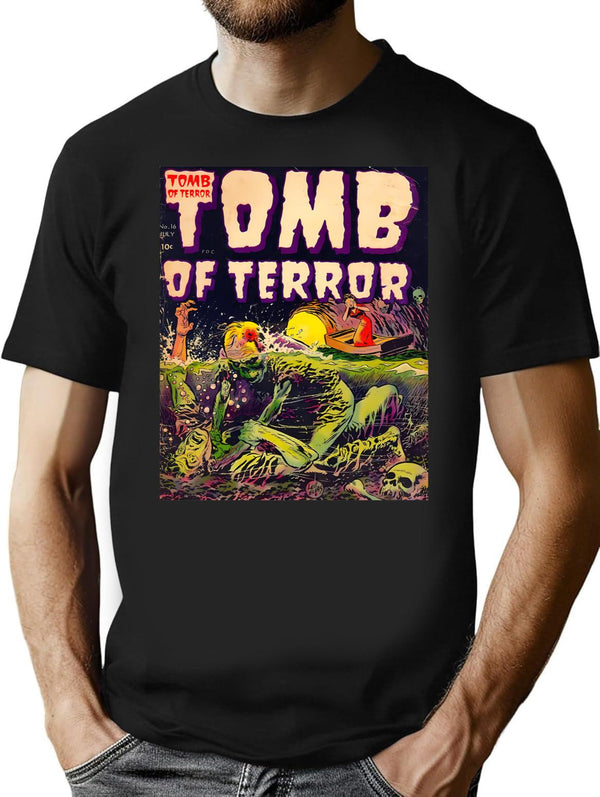 Tomb Of Terror No.16 T-Shirt for Men & Women, T-Shirts Graphic Tee - Black